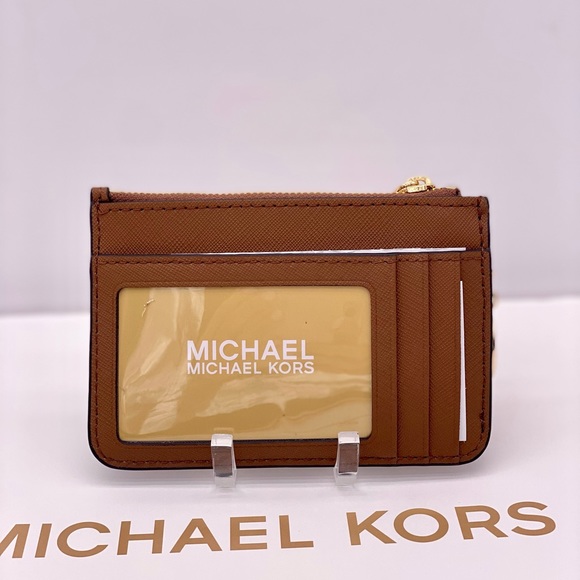 Michael Kors Small Coin Pouch Wallet Card Case Luggage - Picture 6 of 9